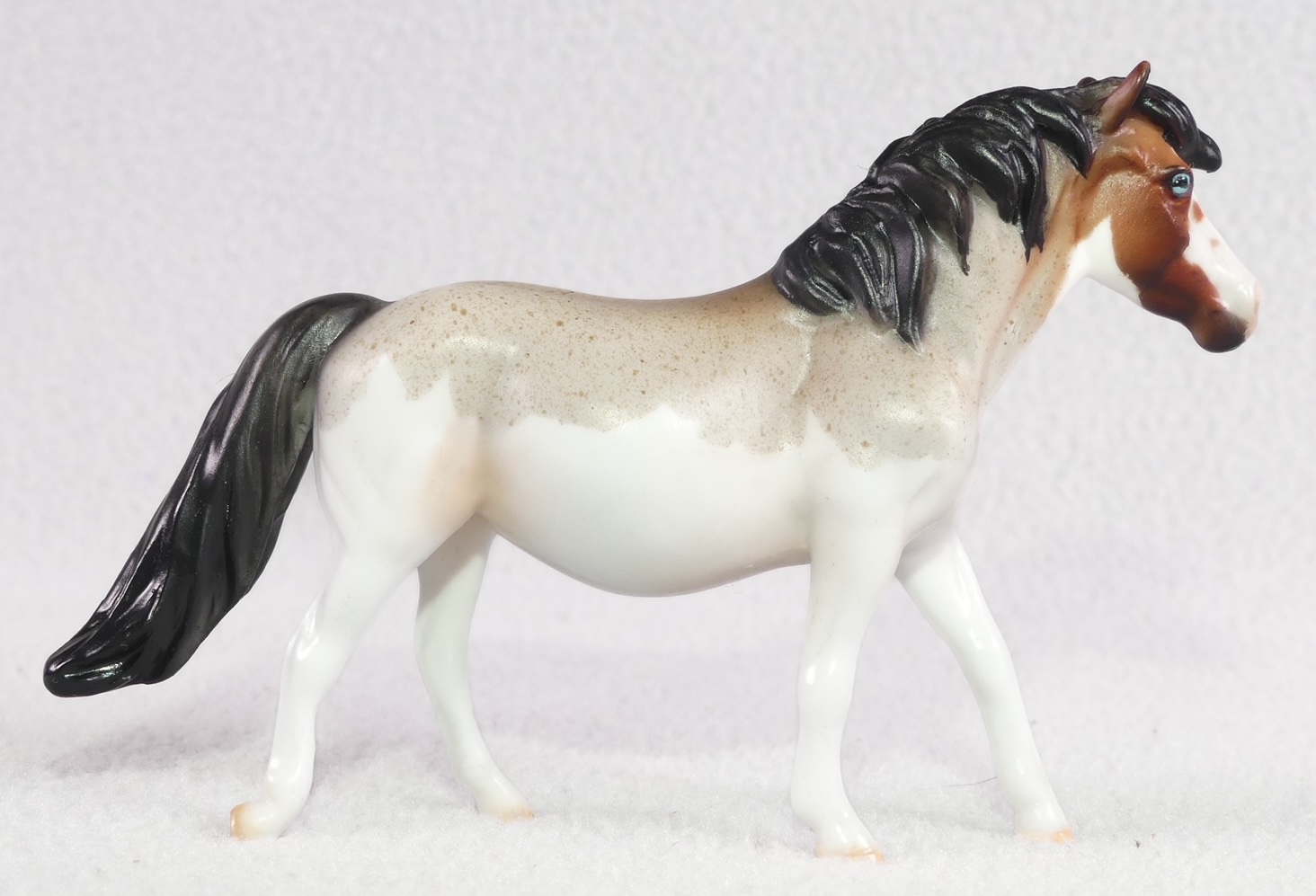 Sept 2024 Grab Bag Chips: Pony Series - Roan Splash Pinto | StoneHorseRef