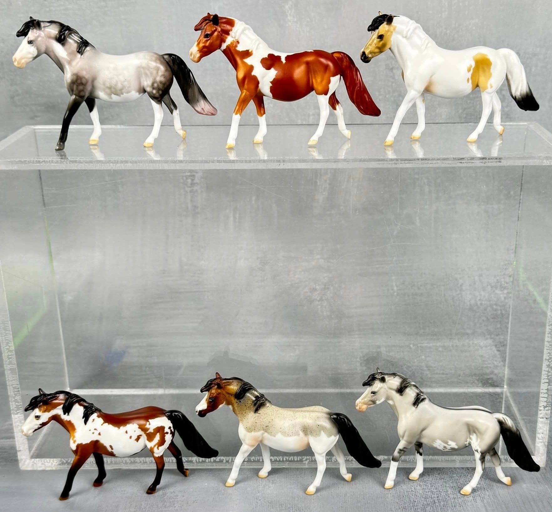 Splashed Pinto Sept 2024 Grab Bag Chips: Pony Series - Roan Splash Pinto | StoneHorseRef